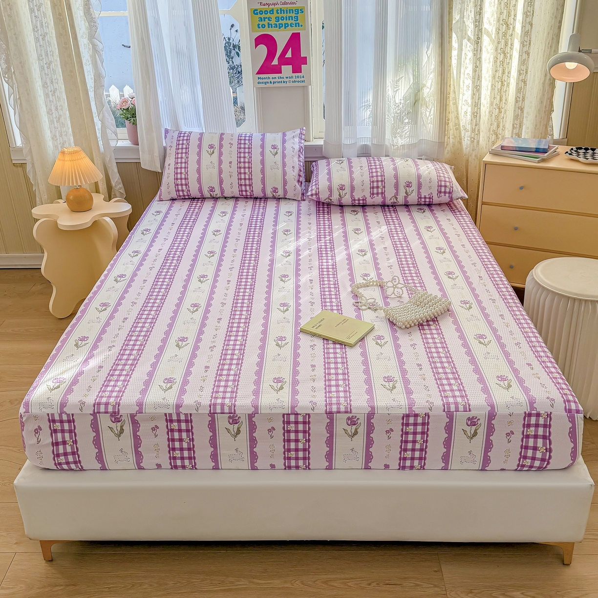 91家纺网 家纺一手货源 找家纺 （总）鹿辉家居（原吉欧力） 2026新款3D立体压泡床笠三件套