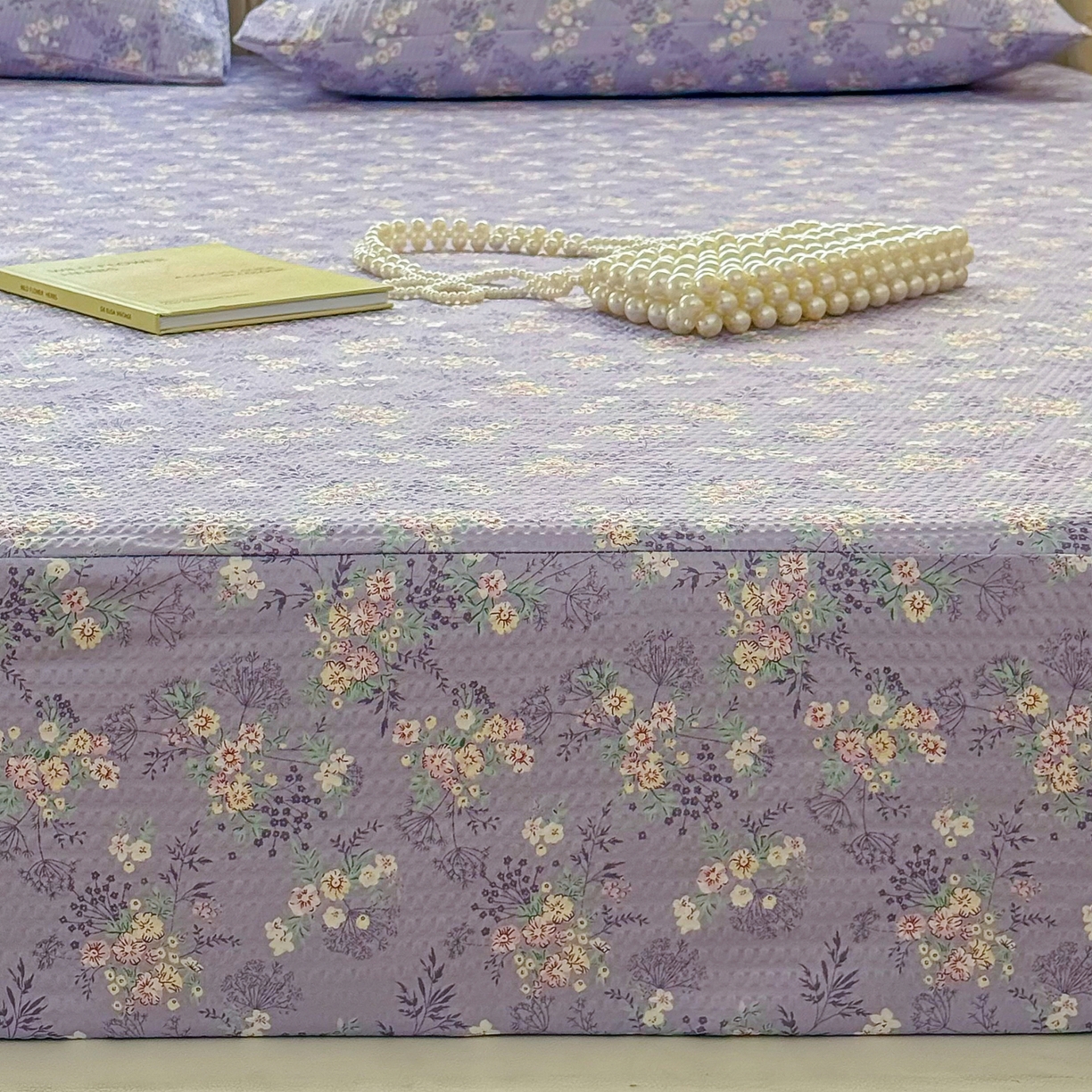 91家纺网 家纺一手货源 找家纺 鹿辉家居（原吉欧力） 2026新款3D立体压泡床笠三件套 紫韵花开