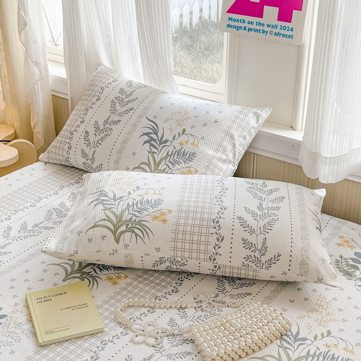 91家纺网 家纺一手货源 找家纺 鹿辉家居（原吉欧力） 2026新款3D立体压泡床笠三件套 叶仲花开