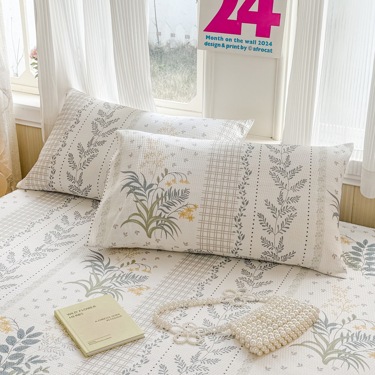 91家纺网 家纺一手货源 找家纺 鹿辉家居（原吉欧力） 2026新款3D立体压泡床笠三件套 叶仲花开