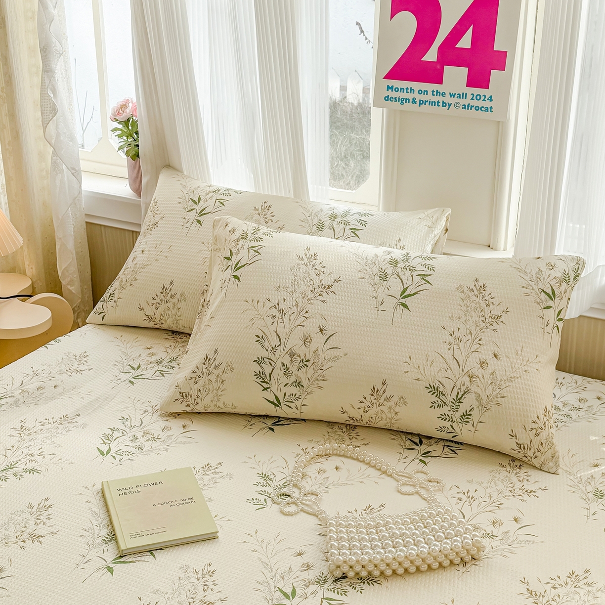 91家纺网 家纺一手货源 找家纺 鹿辉家居（原吉欧力） 2026新款3D立体压泡床笠三件套 花枝飞舞