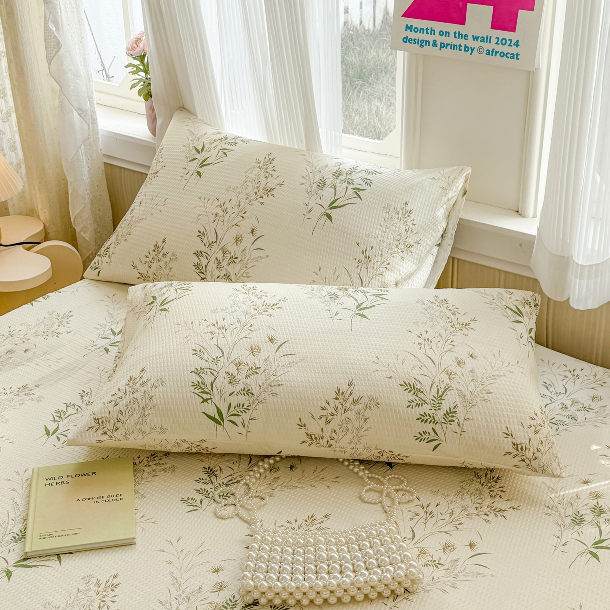 91家纺网 家纺一手货源 找家纺 鹿辉家居（原吉欧力） 2026新款3D立体压泡床笠三件套 花枝飞舞