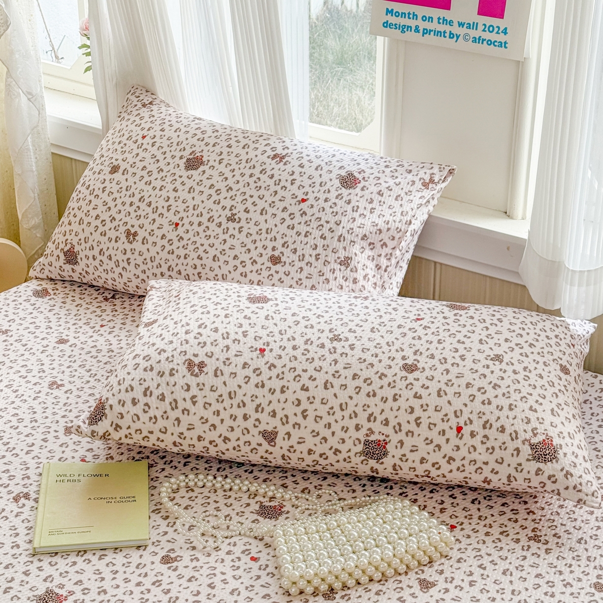 91家纺网 家纺一手货源 找家纺 鹿辉家居（原吉欧力） 2026新款3D立体压泡床笠三件套 豹纹猫咪