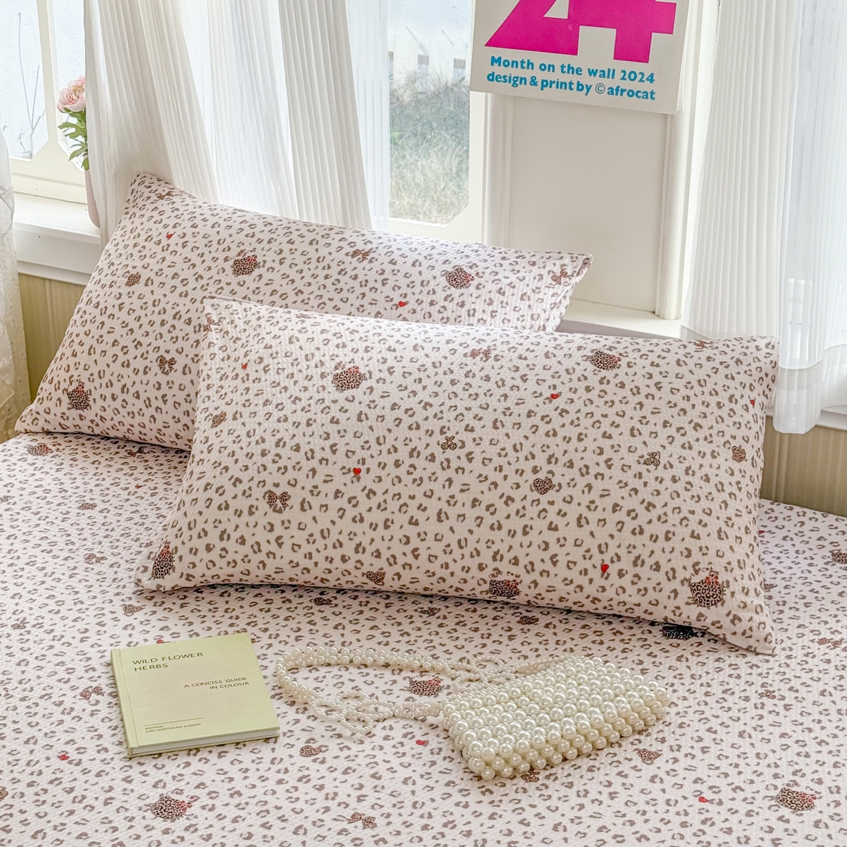 91家纺网 家纺一手货源 找家纺 鹿辉家居（原吉欧力） 2026新款3D立体压泡床笠三件套 豹纹猫咪