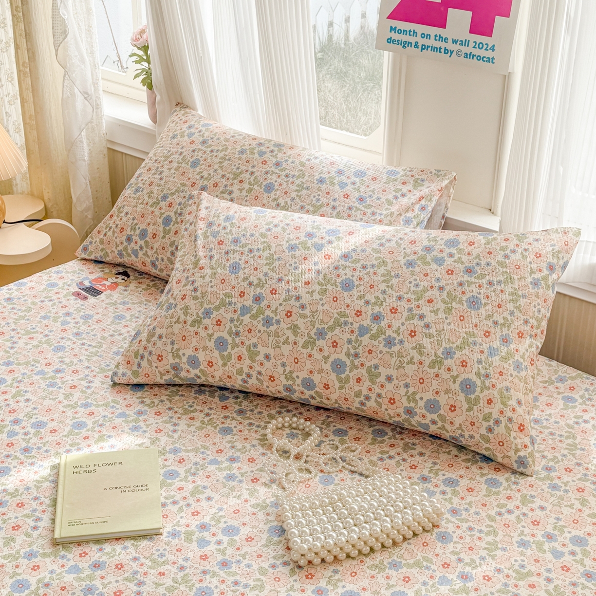 91家纺网 家纺一手货源 找家纺 鹿辉家居（原吉欧力） 2026新款3D立体压泡床笠三件套 花园宠物