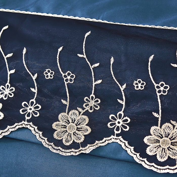 91家纺网 家纺一手货源 找家纺 （总）沐珩家纺 2026新款亲肤磨毛蕾丝刺绣床裙四件套-蒂欧系列