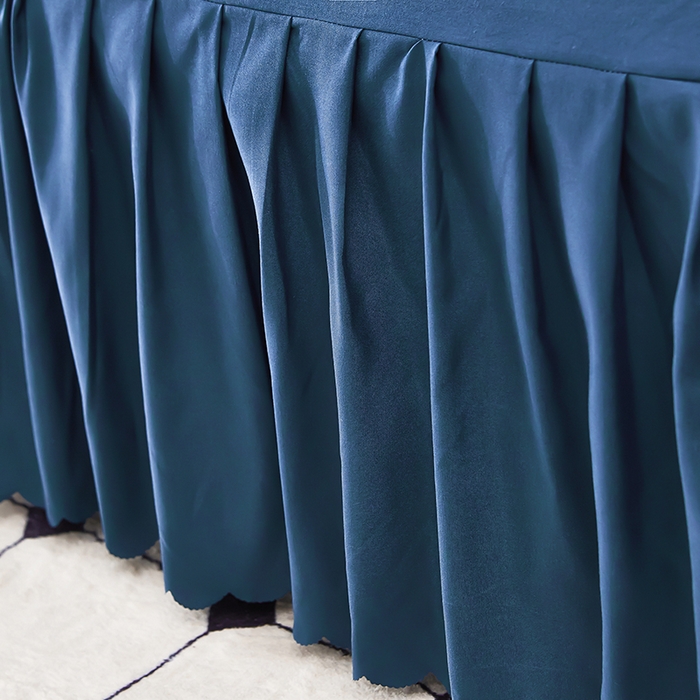 91家纺网 家纺一手货源 找家纺 （总）沐珩家纺 2026新款亲肤磨毛蕾丝刺绣床裙四件套-蒂欧系列