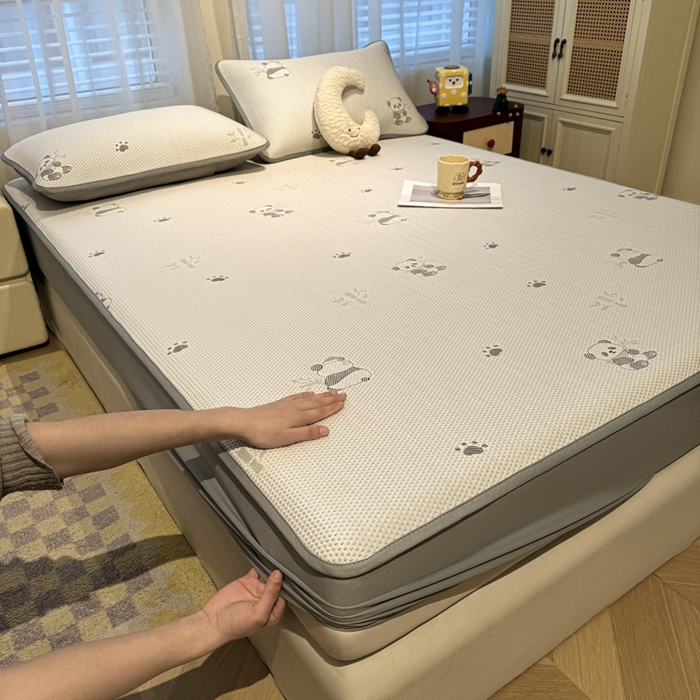 91家纺网 家纺一手货源 找家纺 （总）凯罗 2026春夏凉豆豆小红书爆款A类乙纶PE凉豆豆床笠款可水洗床笠