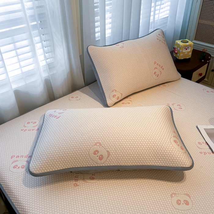 91家纺网 家纺一手货源 找家纺 凯罗 2026春夏凉豆豆小红书爆款A类乙纶PE凉豆豆床笠款可水洗床笠 盼盼乐园-粉