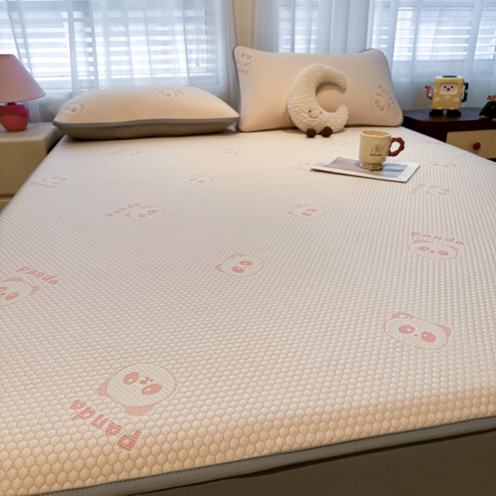 91家纺网 家纺一手货源 找家纺 凯罗 2026春夏凉豆豆小红书爆款A类乙纶PE凉豆豆床笠款可水洗床笠 盼盼乐园-粉