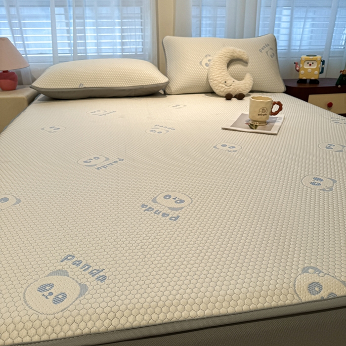 91家纺网 家纺一手货源 找家纺 凯罗 2026春夏凉豆豆小红书爆款A类乙纶PE凉豆豆床笠款可水洗床笠 盼盼乐园-蓝