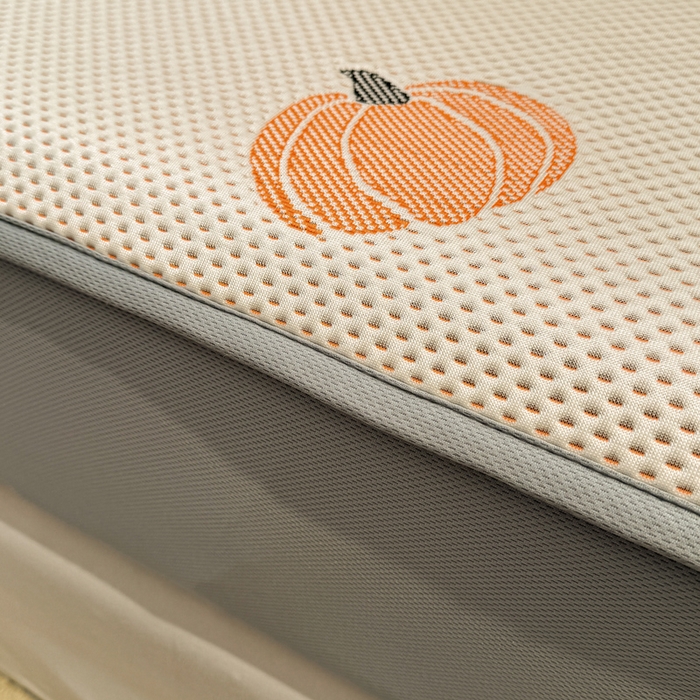 91家纺网 家纺一手货源 找家纺 凯罗 2026春夏凉豆豆小红书爆款A类乙纶PE凉豆豆床笠款可水洗床笠 小南瓜-桔