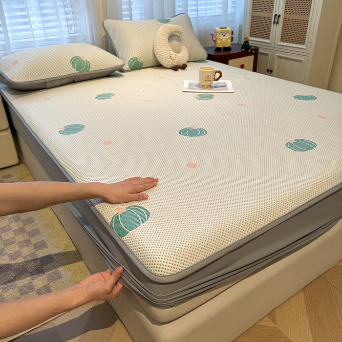 91家纺网 家纺一手货源 找家纺 （总）凯罗 2026春夏凉豆豆小红书爆款A类乙纶PE凉豆豆床笠款可水洗床笠