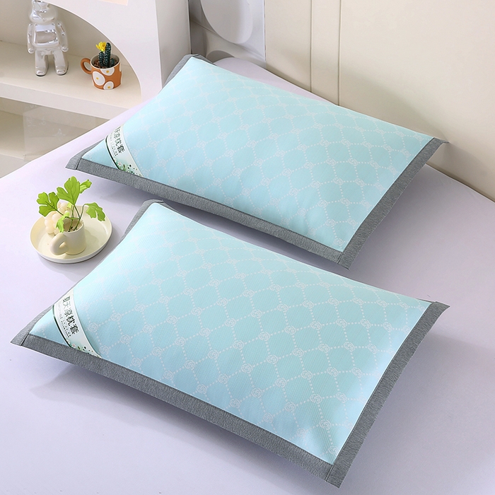 91家纺网 家纺一手货源 找家纺 （总）小牛席业 2026新款PE小玫瑰提花夏凉冰丝枕套凉枕套凉枕套冰丝枕套藤枕套冰藤枕套冰丝枕套竹枕套凉席枕套豆豆