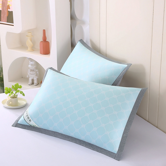 91家纺网 家纺一手货源 找家纺 （总）小牛席业 2026新款PE小玫瑰提花夏凉冰丝枕套凉枕套凉枕套冰丝枕套藤枕套冰藤枕套冰丝枕套竹枕套凉席枕套豆豆