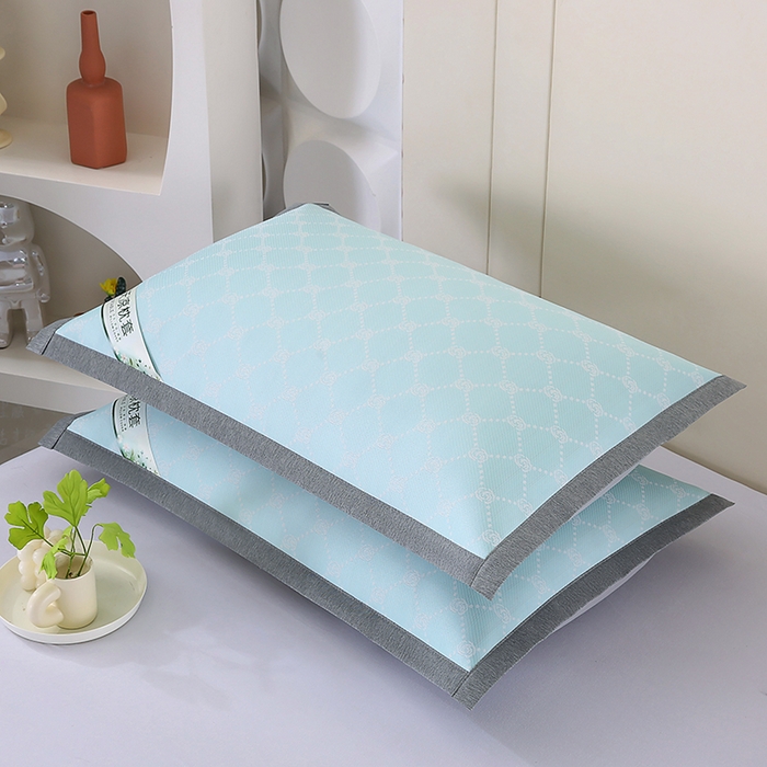 91家纺网 家纺一手货源 找家纺 （总）小牛席业 2026新款PE小玫瑰提花夏凉冰丝枕套凉枕套凉枕套冰丝枕套藤枕套冰藤枕套冰丝枕套竹枕套凉席枕套豆豆