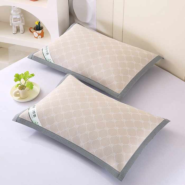 91家纺网 家纺一手货源 找家纺 小牛席业 2026新款PE小玫瑰提花夏凉冰丝枕套凉枕套凉枕套冰丝枕套藤枕套冰藤枕套冰丝枕套竹枕套凉席枕套豆豆 香槟