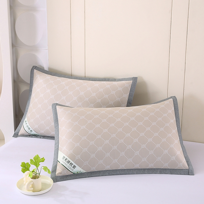 91家纺网 家纺一手货源 找家纺 小牛席业 2026新款PE小玫瑰提花夏凉冰丝枕套凉枕套凉枕套冰丝枕套藤枕套冰藤枕套冰丝枕套竹枕套凉席枕套豆豆 香槟