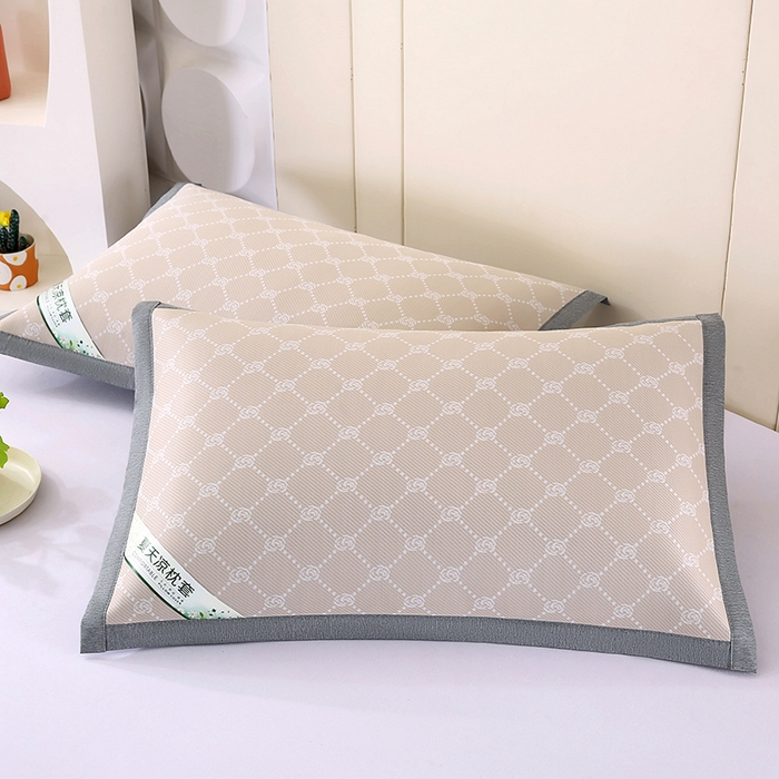 91家纺网 家纺一手货源 找家纺 小牛席业 2026新款PE小玫瑰提花夏凉冰丝枕套凉枕套凉枕套冰丝枕套藤枕套冰藤枕套冰丝枕套竹枕套凉席枕套豆豆 香槟