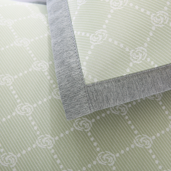 91家纺网 家纺一手货源 找家纺 小牛席业 2026新款PE小玫瑰提花夏凉冰丝枕套凉枕套凉枕套冰丝枕套藤枕套冰藤枕套冰丝枕套竹枕套凉席枕套豆豆 绿色