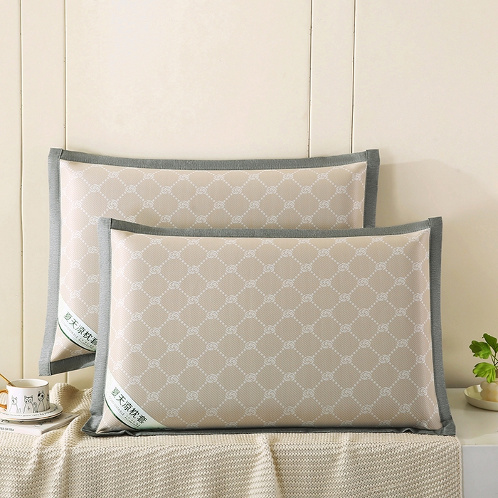 91家纺网 家纺一手货源 找家纺 小牛席业 2026新款PE小玫瑰提花夏凉冰丝枕套凉枕套凉枕套冰丝枕套藤枕套冰藤枕套冰丝枕套竹枕套凉席枕套豆豆 香槟