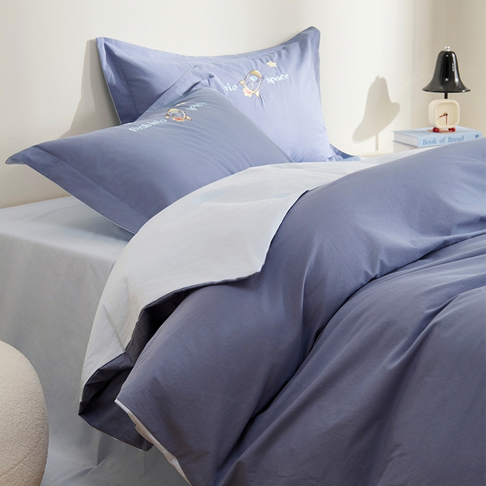 91家纺网 家纺一手货源 找家纺 绒梦里 2026新款A类全棉水洗棉卡通贴布绣套件三四件套 宇航梦