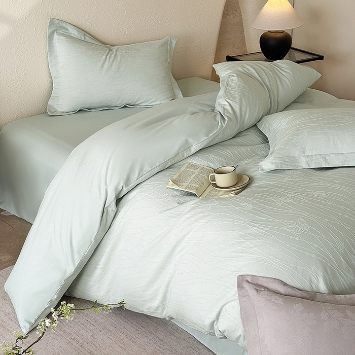 91家纺网 家纺一手货源 找家纺 （总）梵克保罗 2026新款全棉60S长绒棉立体厚织提花四件套及单品