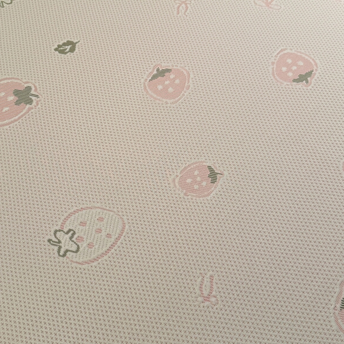 91家纺网 家纺一手货源 找家纺 凯罗 2026春夏凉豆豆小红书爆款A类乙纶PE凉豆豆床笠款可水洗床笠 波点草莓-粉