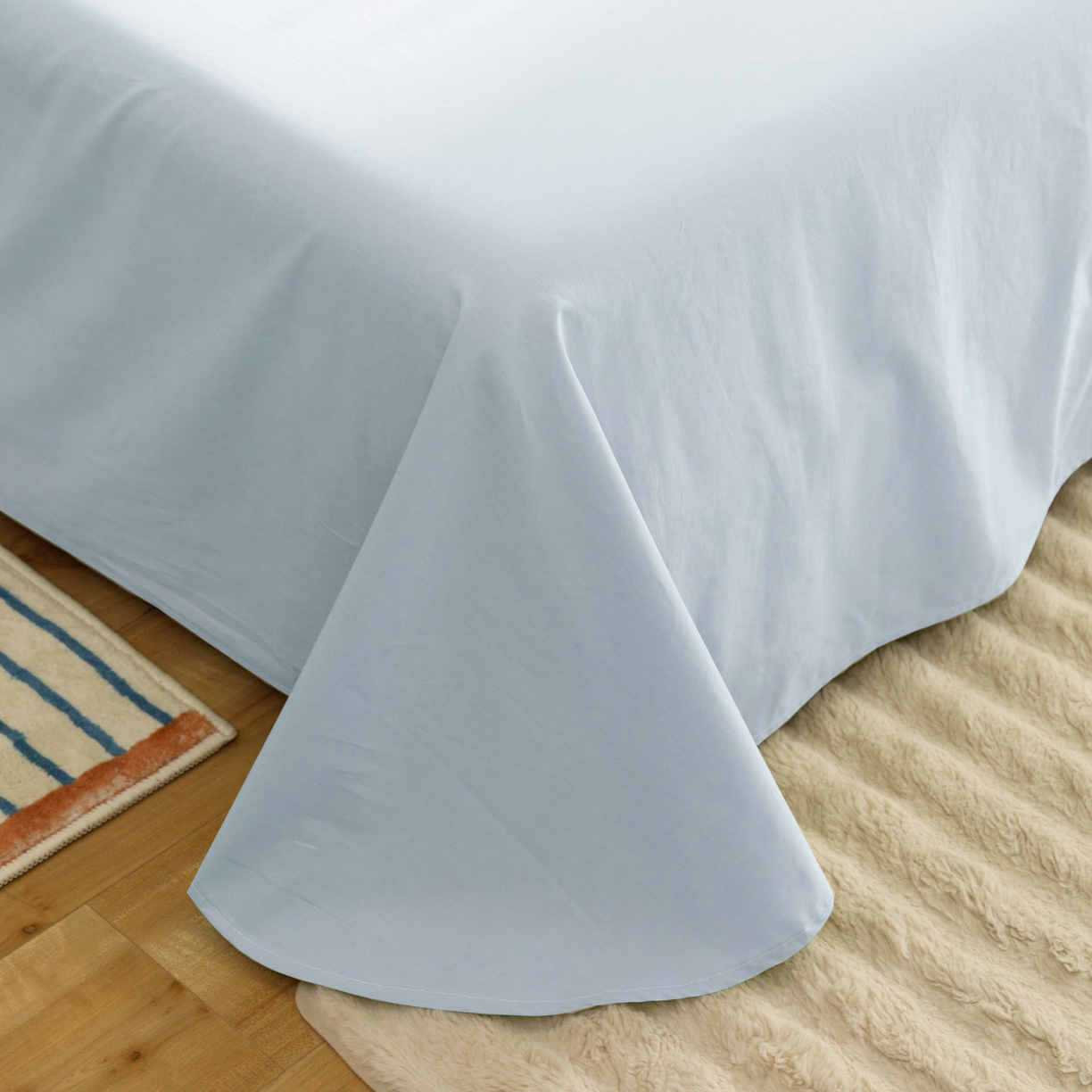 91家纺网 家纺一手货源 找家纺 绒梦里 2026新款A类全棉水洗棉卡通贴布绣套件三四件套 足球梦-浅蓝