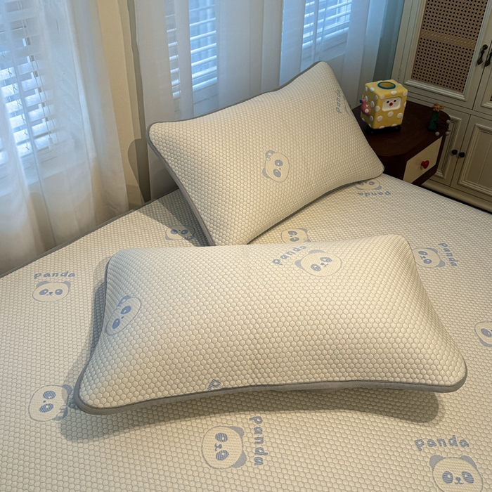 91家纺网 家纺一手货源 找家纺 凯罗 2026春夏凉豆豆小红书爆款A类乙纶PE凉豆豆床笠款可水洗床笠 盼盼乐园-蓝