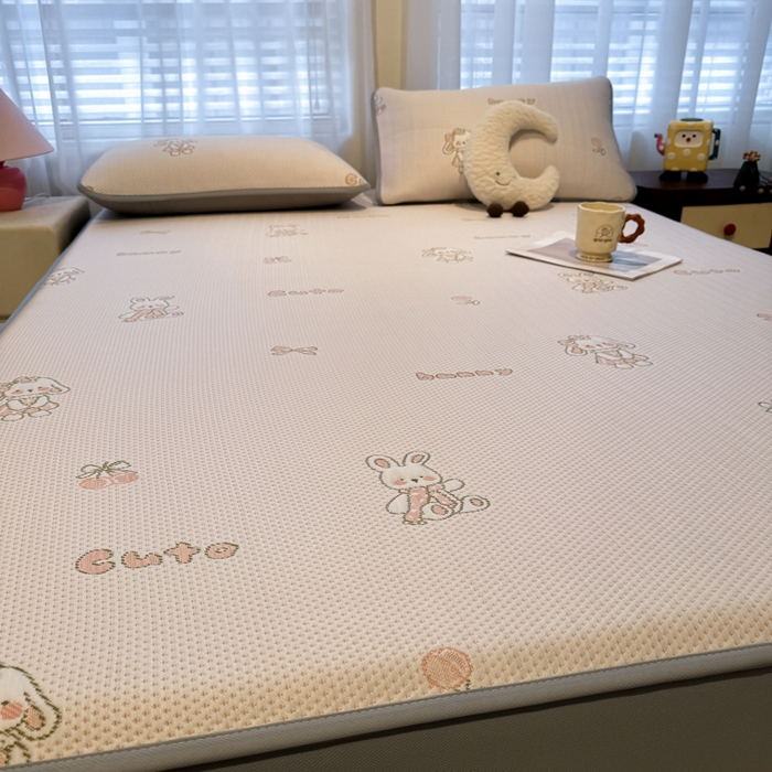 91家纺网 家纺一手货源 找家纺 凯罗 2026春夏凉豆豆小红书爆款A类乙纶PE凉豆豆床笠款可水洗床笠 兔叽乖乖