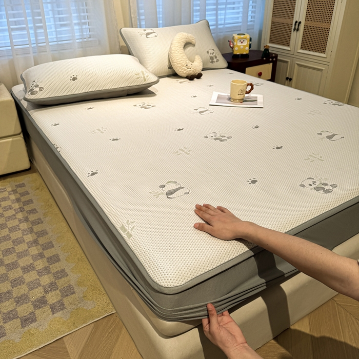 91家纺网 家纺一手货源 找家纺 凯罗 2026春夏凉豆豆小红书爆款A类乙纶PE凉豆豆床笠款可水洗床笠 胸有成竹