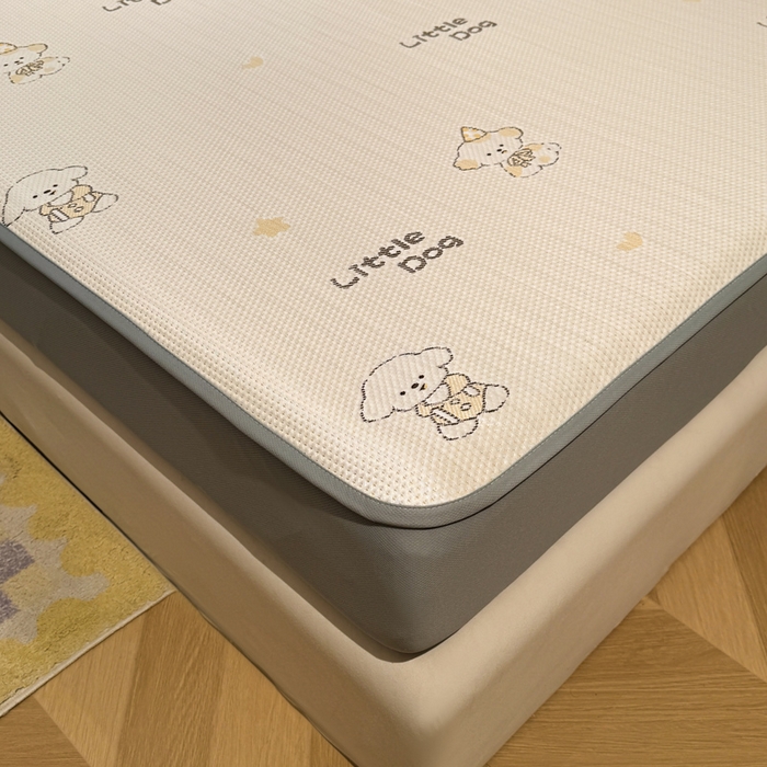 91家纺网 家纺一手货源 找家纺 凯罗 2026春夏凉豆豆小红书爆款A类乙纶PE凉豆豆床笠款可水洗床笠 淘气笨笨狗