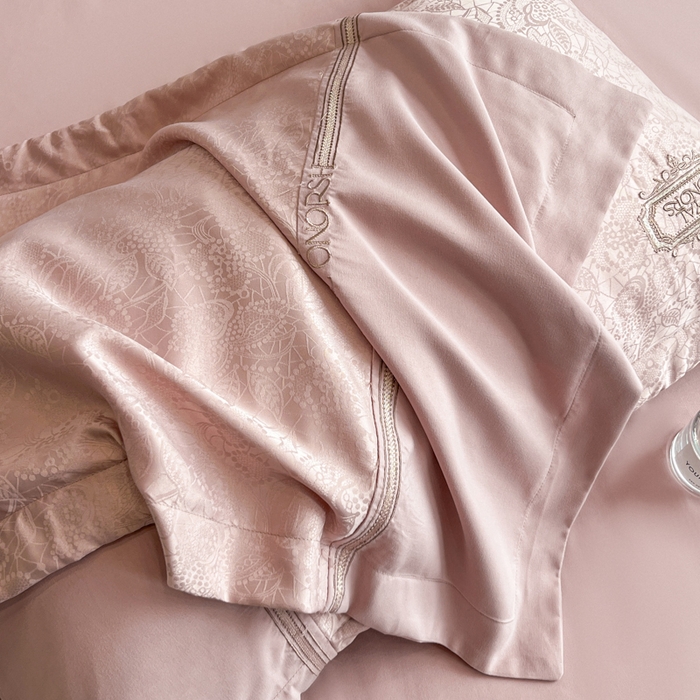91家纺网 家纺一手货源 找家纺 （总）金牛座家纺 2026新款贡缎提花亲肤棉大拼角刺绣四件套-欧诺