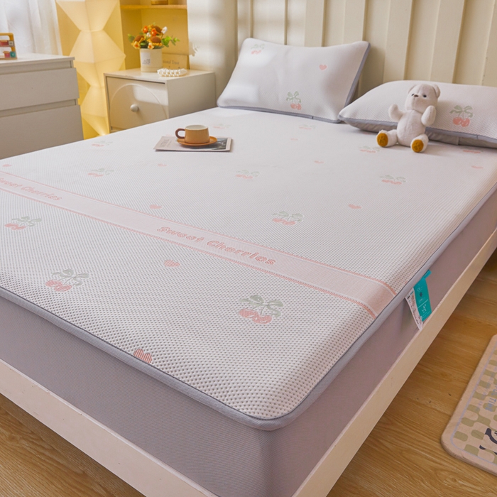 91家纺网 家纺一手货源 找家纺 凯罗 2026春夏凉豆豆小红书爆款A类乙纶PE凉豆豆床笠款可水洗床笠 樱桃芝芝