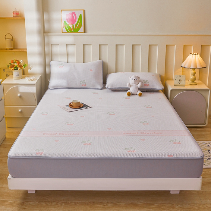 91家纺网 家纺一手货源 找家纺 凯罗 2026春夏凉豆豆小红书爆款A类乙纶PE凉豆豆床笠款可水洗床笠 樱桃芝芝