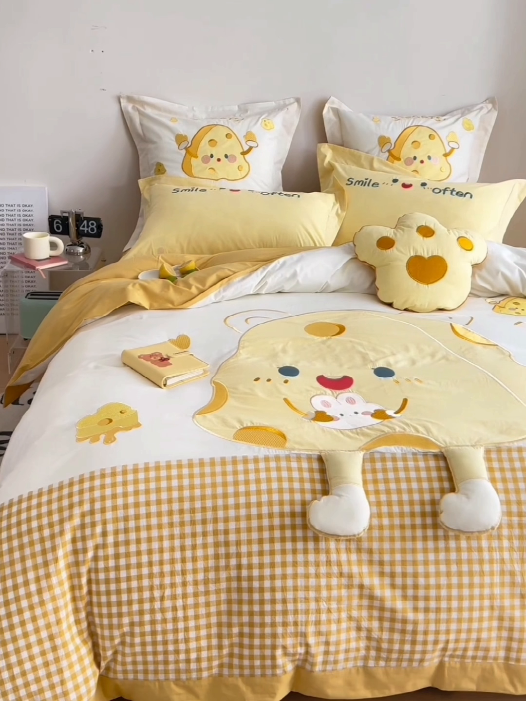 91家纺网 家纺一手货源 找家纺 （总）绒梦里 2026新款A类全棉水洗棉卡通贴布绣套件三四件套