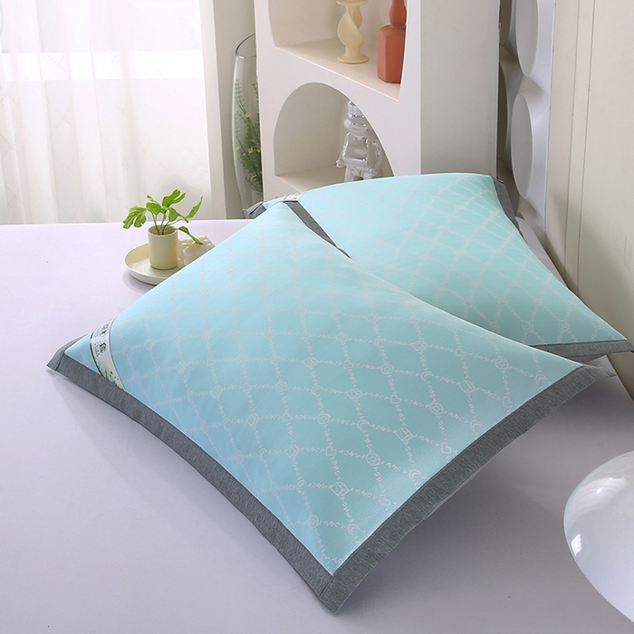 91家纺网 家纺一手货源 找家纺 （总）小牛席业 2026新款PE月亮爱心提花夏凉冰丝枕套凉枕套凉枕套冰丝枕套藤枕套冰藤枕套冰丝枕套竹枕套凉席枕套豆豆