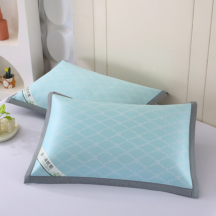 91家纺网 家纺一手货源 找家纺 （总）小牛席业 2026新款PE月亮爱心提花夏凉冰丝枕套凉枕套凉枕套冰丝枕套藤枕套冰藤枕套冰丝枕套竹枕套凉席枕套豆豆