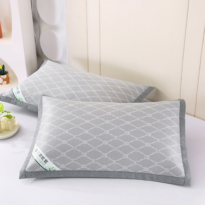 91家纺网 家纺一手货源 找家纺 小牛席业 2026新款PE月亮爱心提花夏凉冰丝枕套凉枕套凉枕套冰丝枕套藤枕套冰藤枕套冰丝枕套竹枕套凉席枕套豆豆 灰色