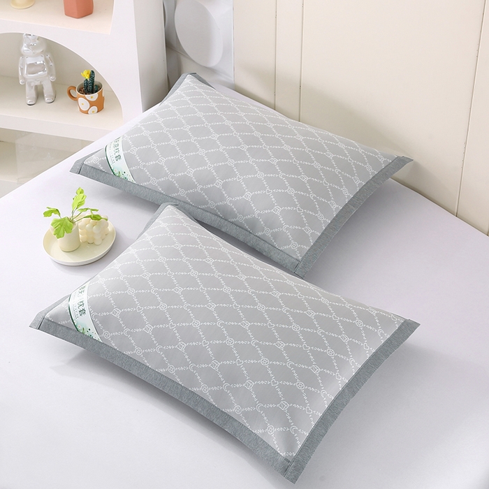 91家纺网 家纺一手货源 找家纺 小牛席业 2026新款PE月亮爱心提花夏凉冰丝枕套凉枕套凉枕套冰丝枕套藤枕套冰藤枕套冰丝枕套竹枕套凉席枕套豆豆 灰色