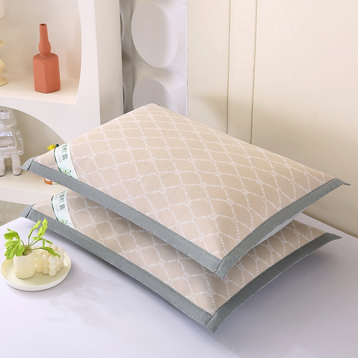 91家纺网 家纺一手货源 找家纺 小牛席业 2026新款PE月亮爱心提花夏凉冰丝枕套凉枕套凉枕套冰丝枕套藤枕套冰藤枕套冰丝枕套竹枕套凉席枕套豆豆 香槟