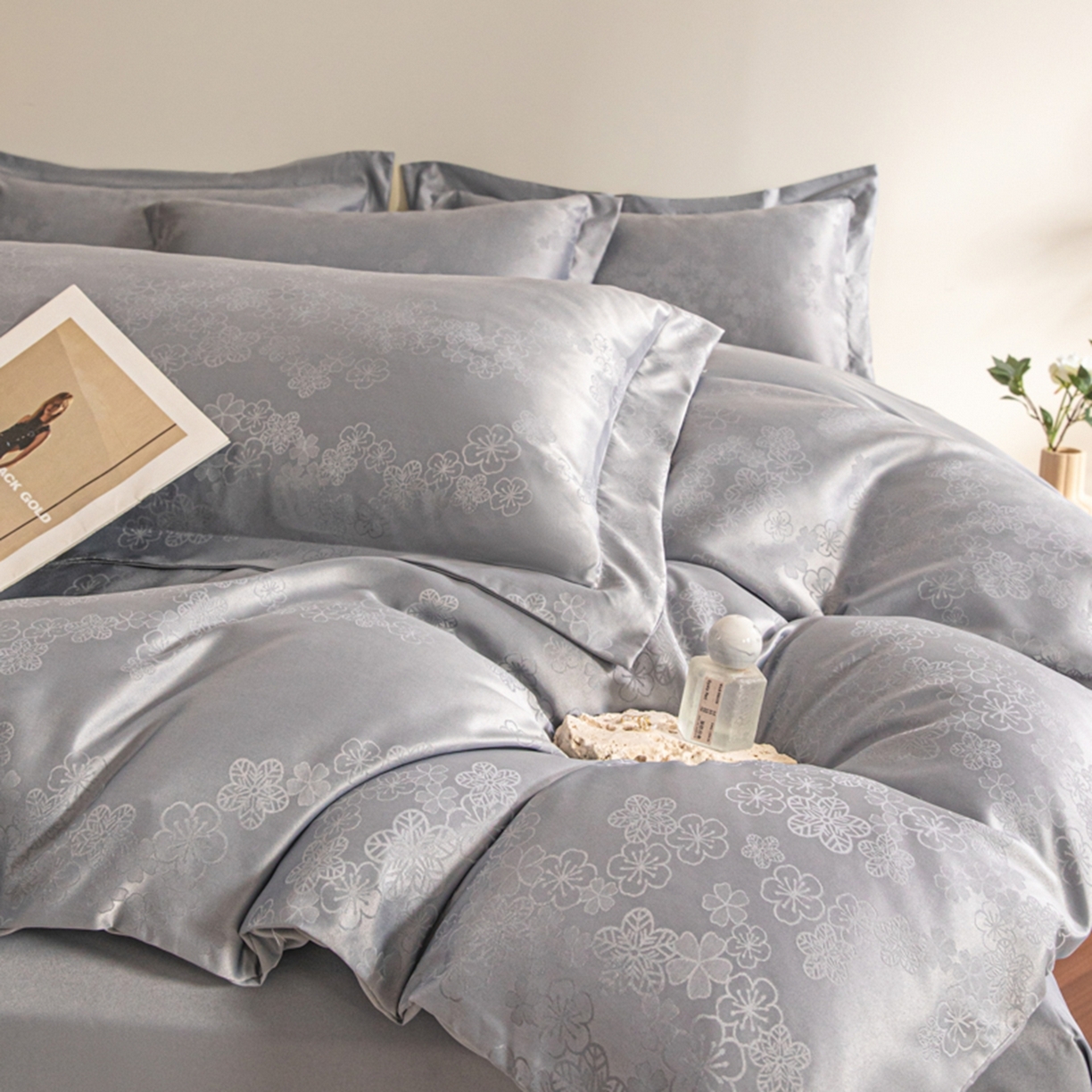 91家纺网 家纺一手货源 找家纺 （总）金牛座家纺 2026新款高克重贡缎提花亲肤棉四件套系列