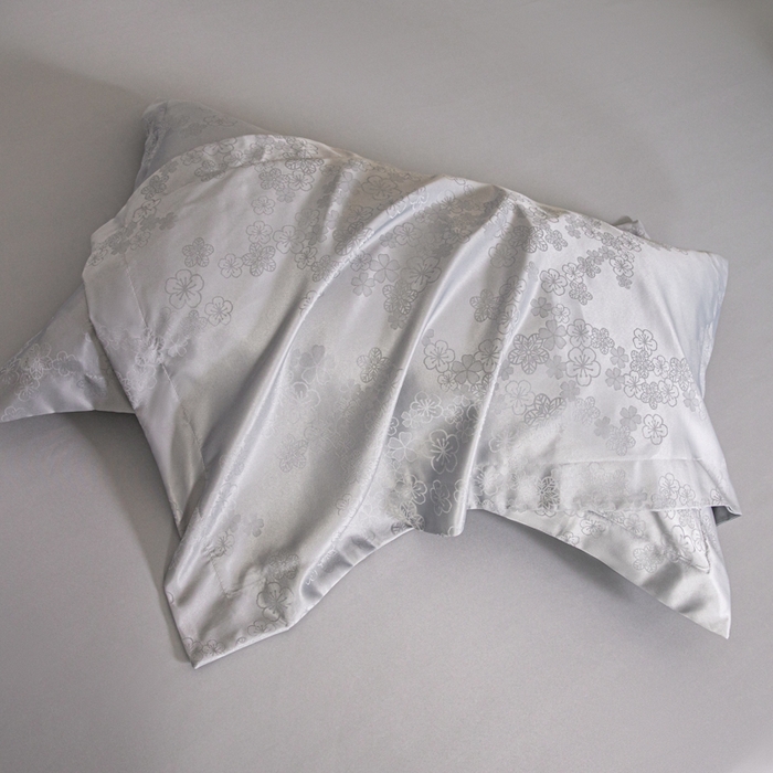 91家纺网 家纺一手货源 找家纺 金牛座家纺 2026新款高克重贡缎提花亲肤棉四件套系列 芬芳-灰