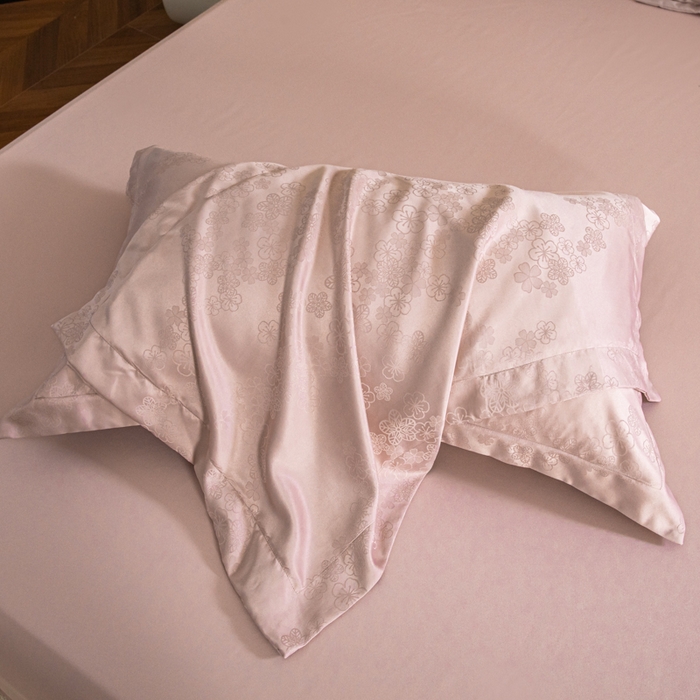 91家纺网 家纺一手货源 找家纺 金牛座家纺 2026新款高克重贡缎提花亲肤棉四件套系列 芬芳-浅豆沙