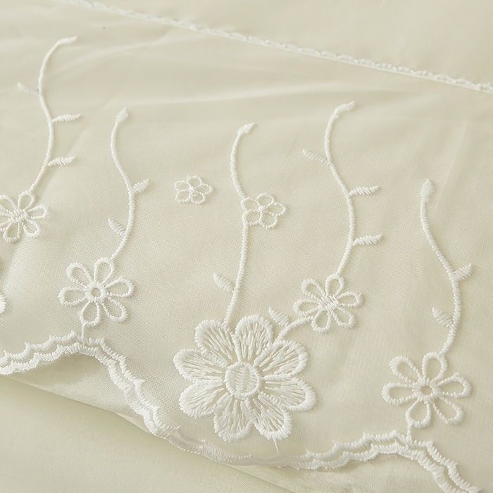 91家纺网 家纺一手货源 找家纺 沐珩家纺 2026新款亲肤磨毛蕾丝刺绣床裙四件套-蒂欧系列 蒂欧-流光白