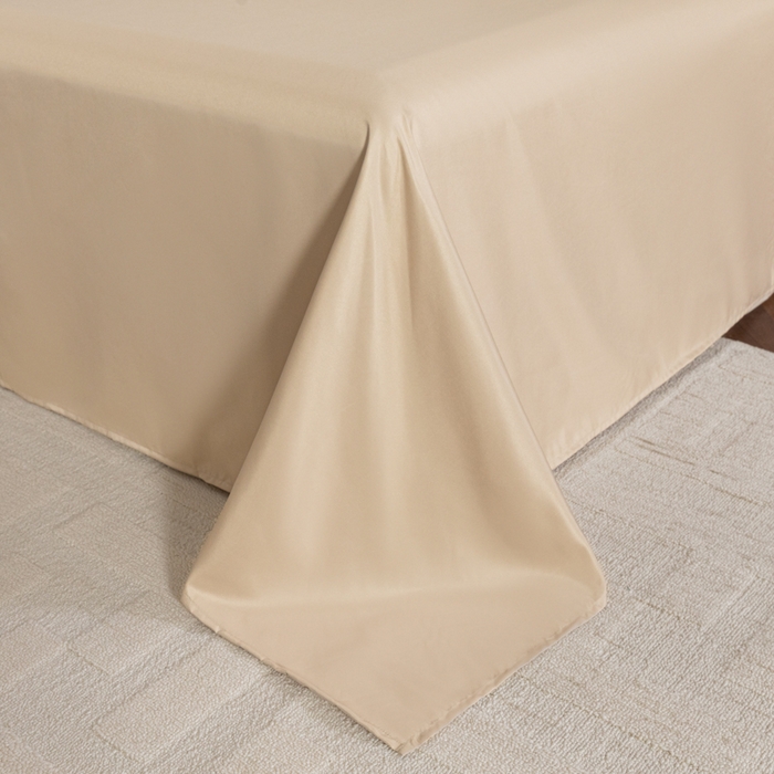 91家纺网 家纺一手货源 找家纺 金牛座家纺 2026新款高克重贡缎提花亲肤棉四件套系列 芬芳-香槟