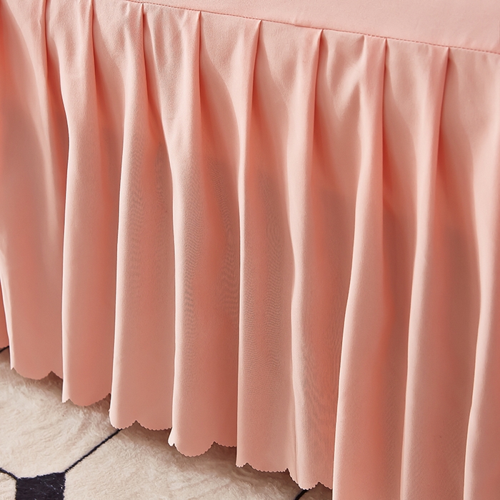 91家纺网 家纺一手货源 找家纺 沐珩家纺 2026新款亲肤磨毛蕾丝刺绣床裙四件套-蒂欧系列 蒂欧-太妃玉