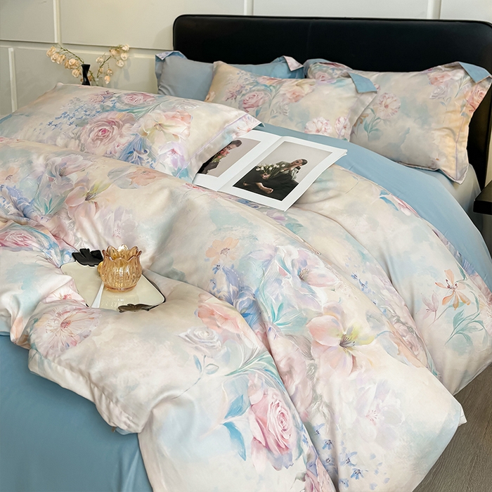 91家纺网 家纺一手货源 找家纺 （总）帛美家纺 2026新款天丝棉数码印花四件套