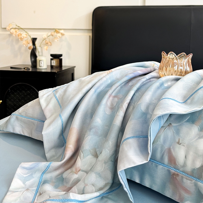 91家纺网 家纺一手货源 找家纺 帛美家纺 2026新款天丝棉数码印花四件套 缤纷花韵